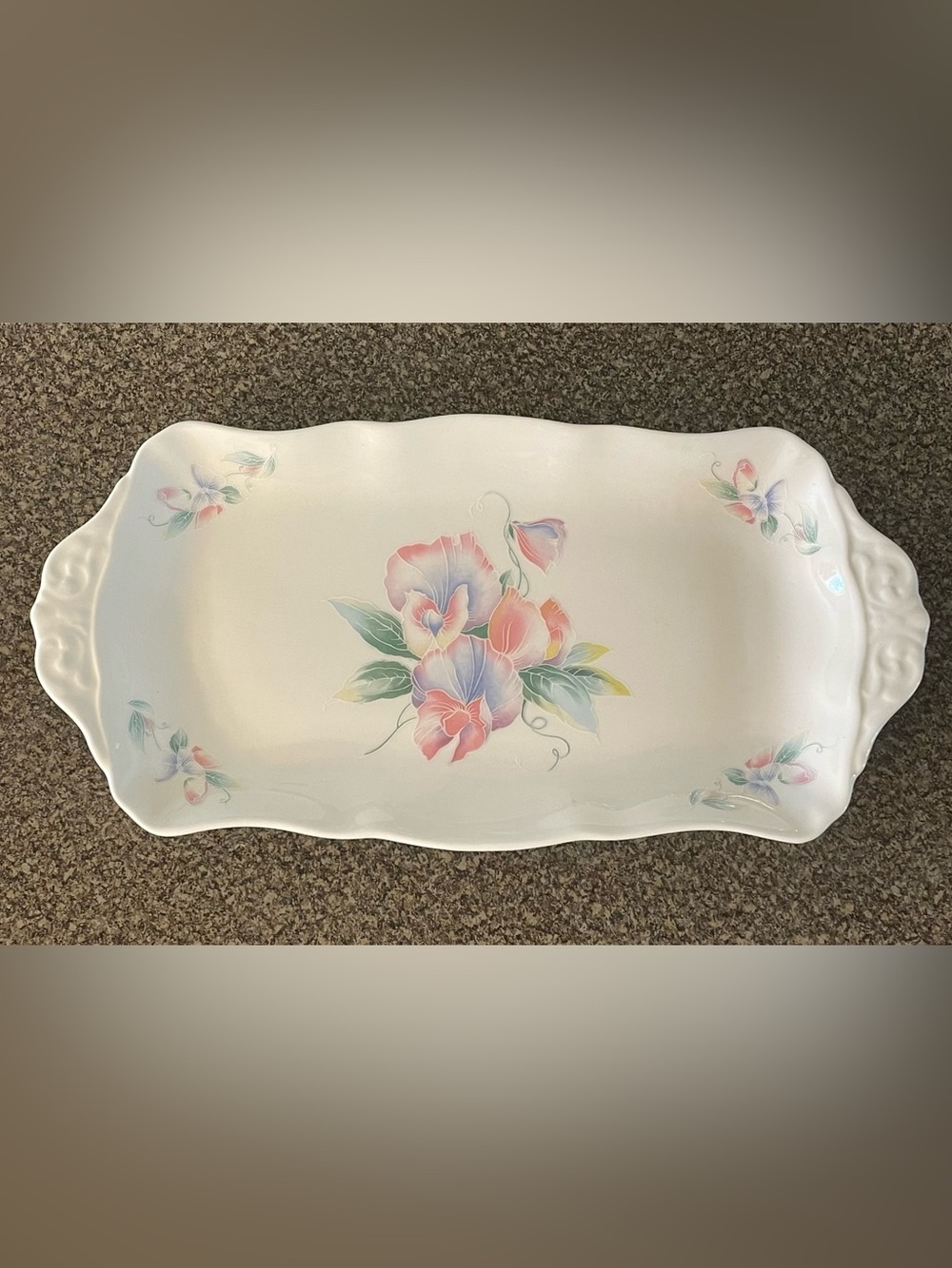 Aynsley “Little Sweetheart” 12” Fine Bone China Serving Tray Plate Trinket Dish